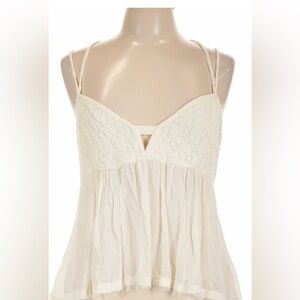 NWT WOMENS Hollister Y2K babydoll cream camisole size large